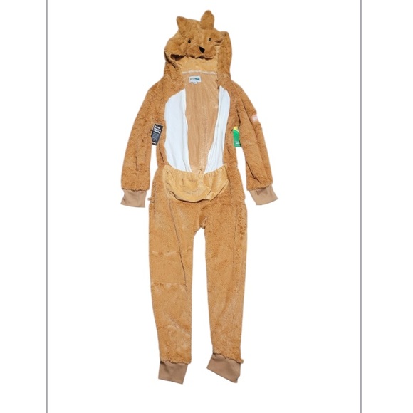 Tipsy Elves' Men's Kangaroo Costume - Brown Marsupiral Jumpsuit Size Small - Picture 3 of 6